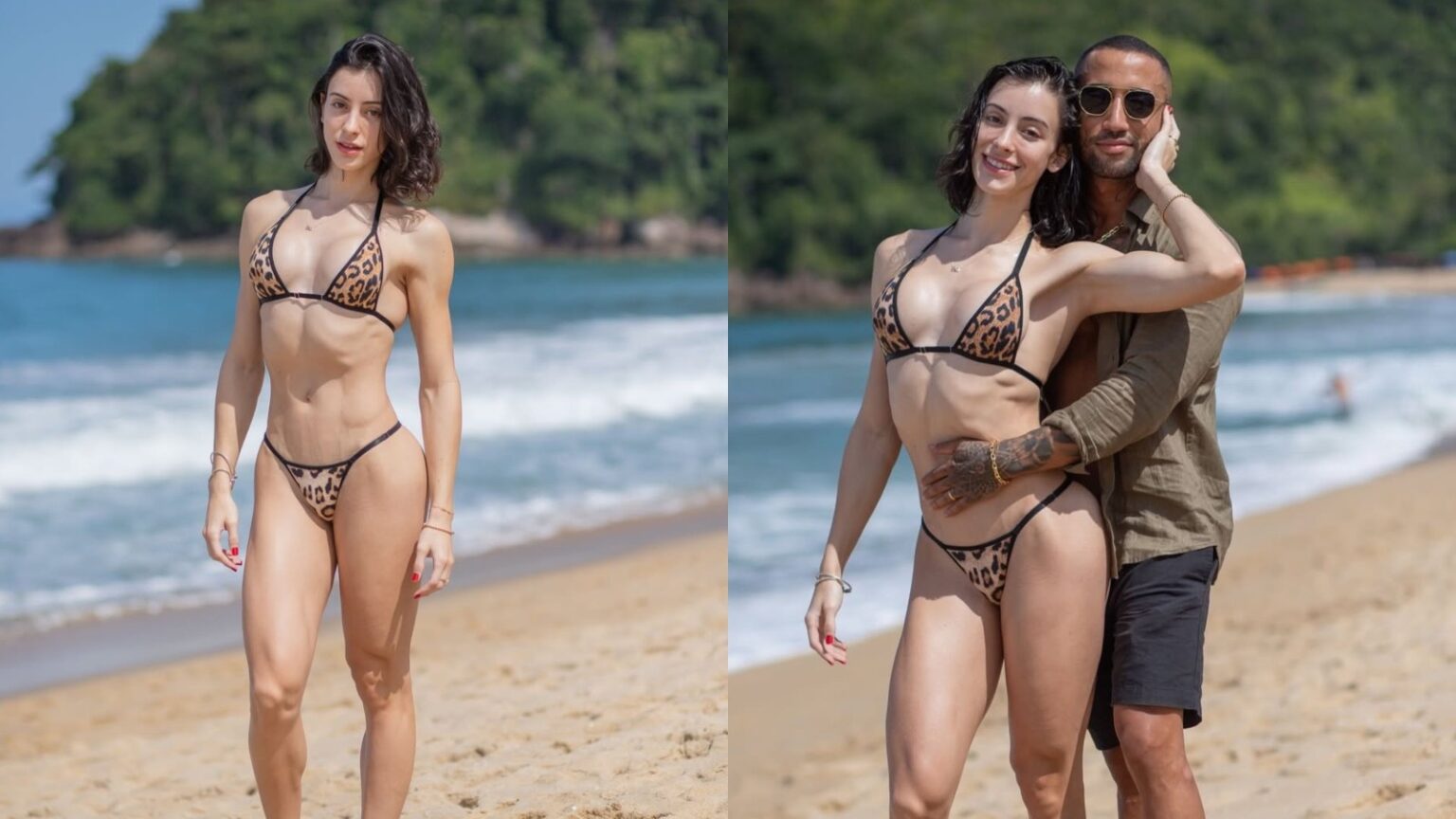 Bella Longuinho renova bronze em Ubatuba com namorado: 'Melhor fase