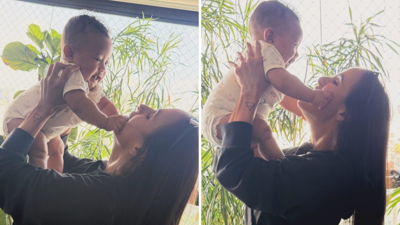 Carol Peixinho e Thiaguinho celebram reencontro com filho Carol Peixinho e Thiaguinho celebram reencontro com filho