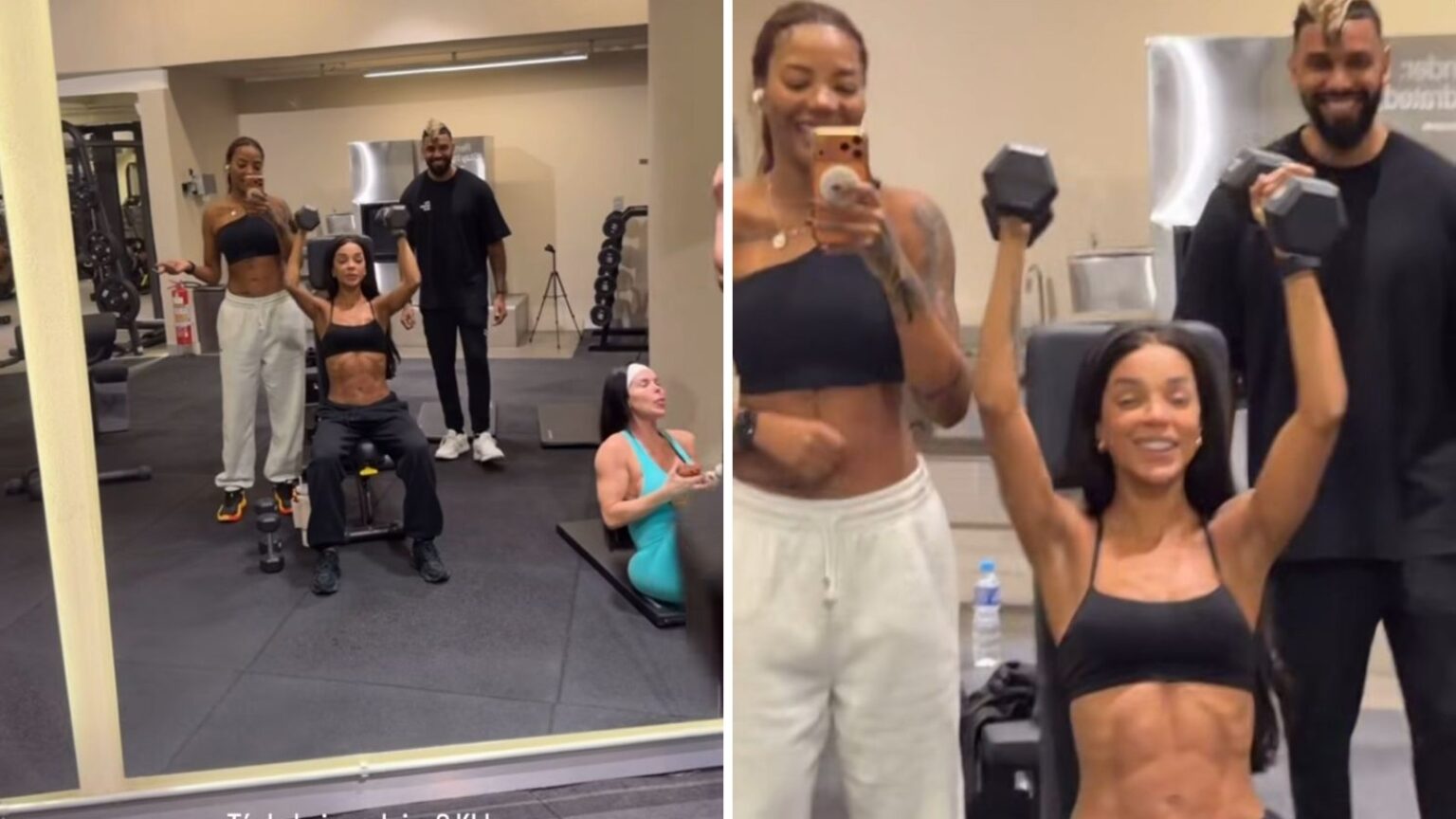 Ludmilla manda cantada picante para Brunna Gonçalves no treino