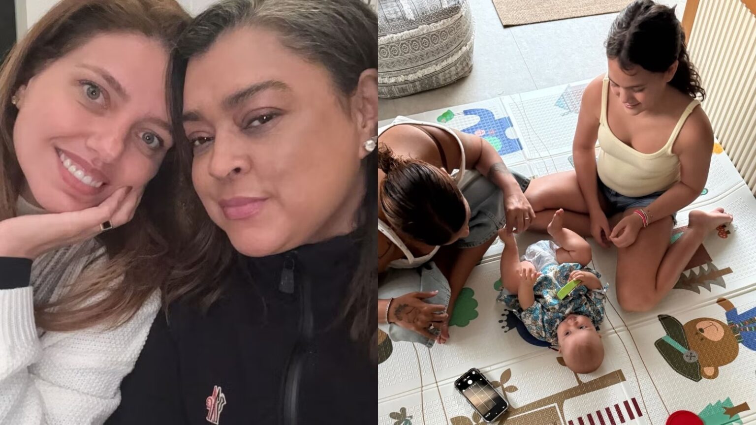 Neta de Preta Gil paparica bebê de Malu Barbosa