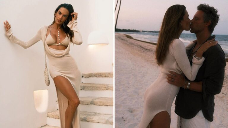 Alessandra Ambrosio exibe corpão e romance no México