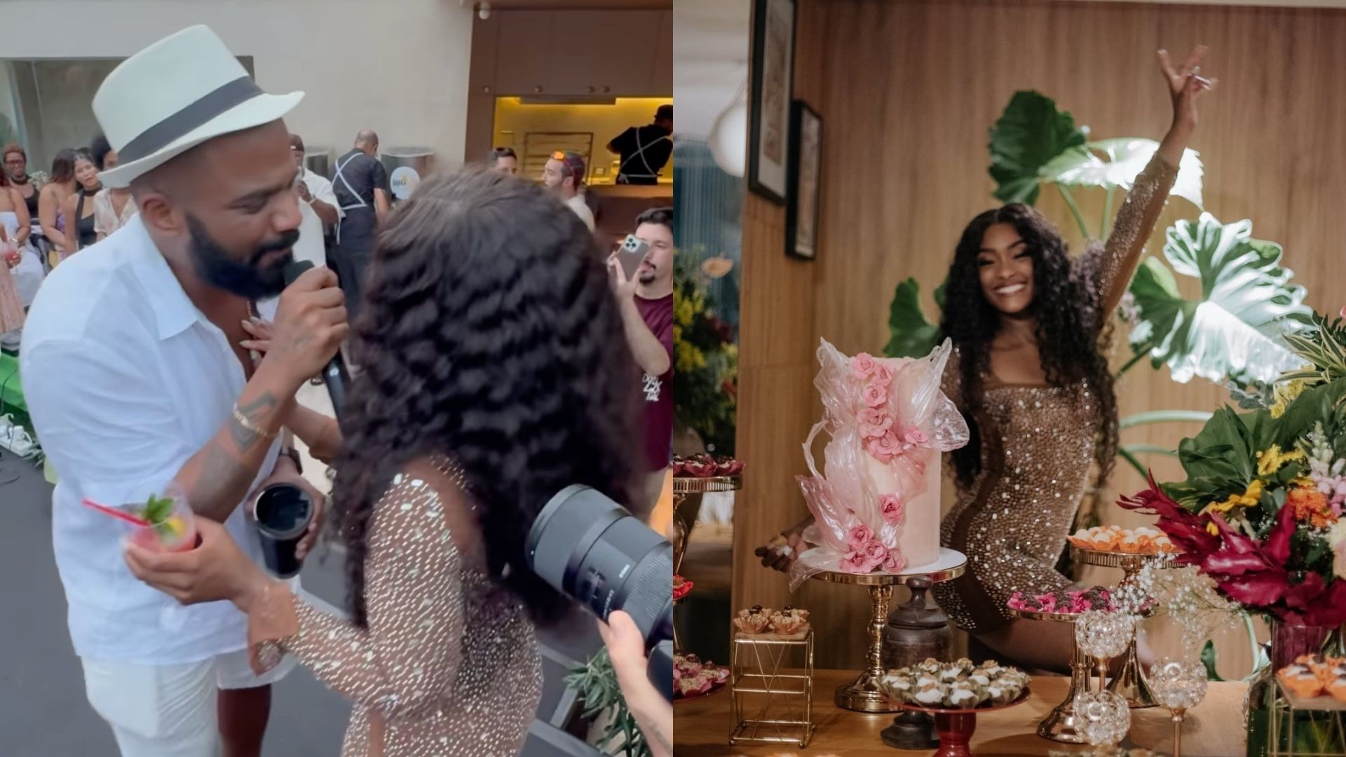Erika Januza ganha música de Arlindinho em festa de 41 anos
