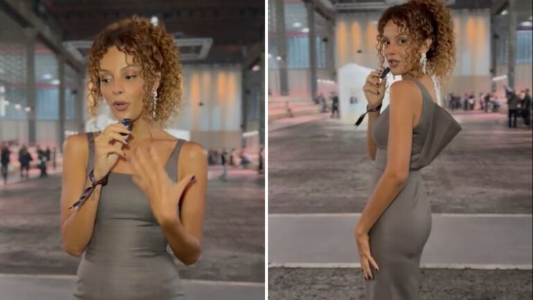 Gabriela Loran ganha look inédito de Sasha Meneghel para desfile