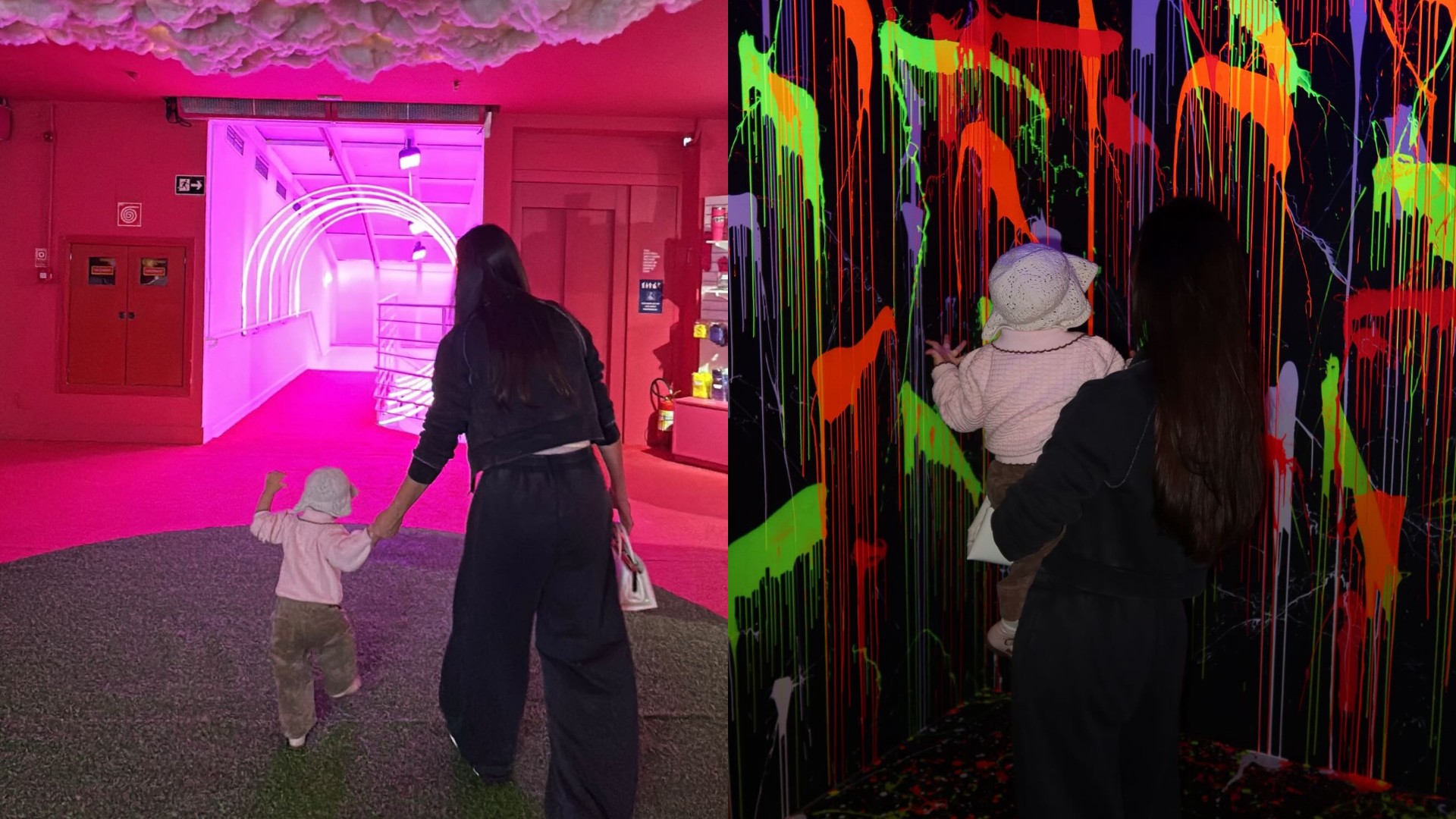 Jade Magalhães curte passeio imersivo com a filha Serena
