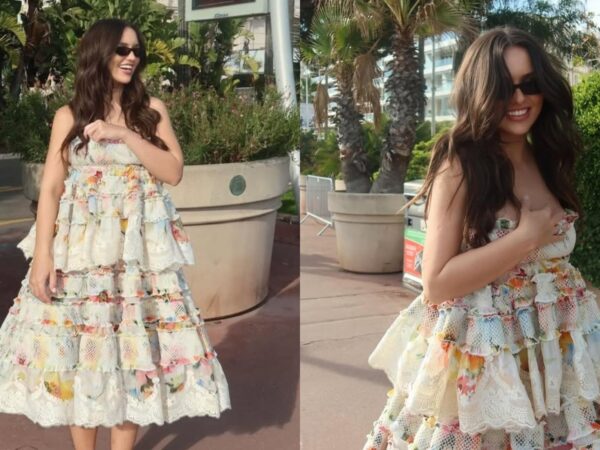 Rafa Kalimann encanta com look florido em Cannes