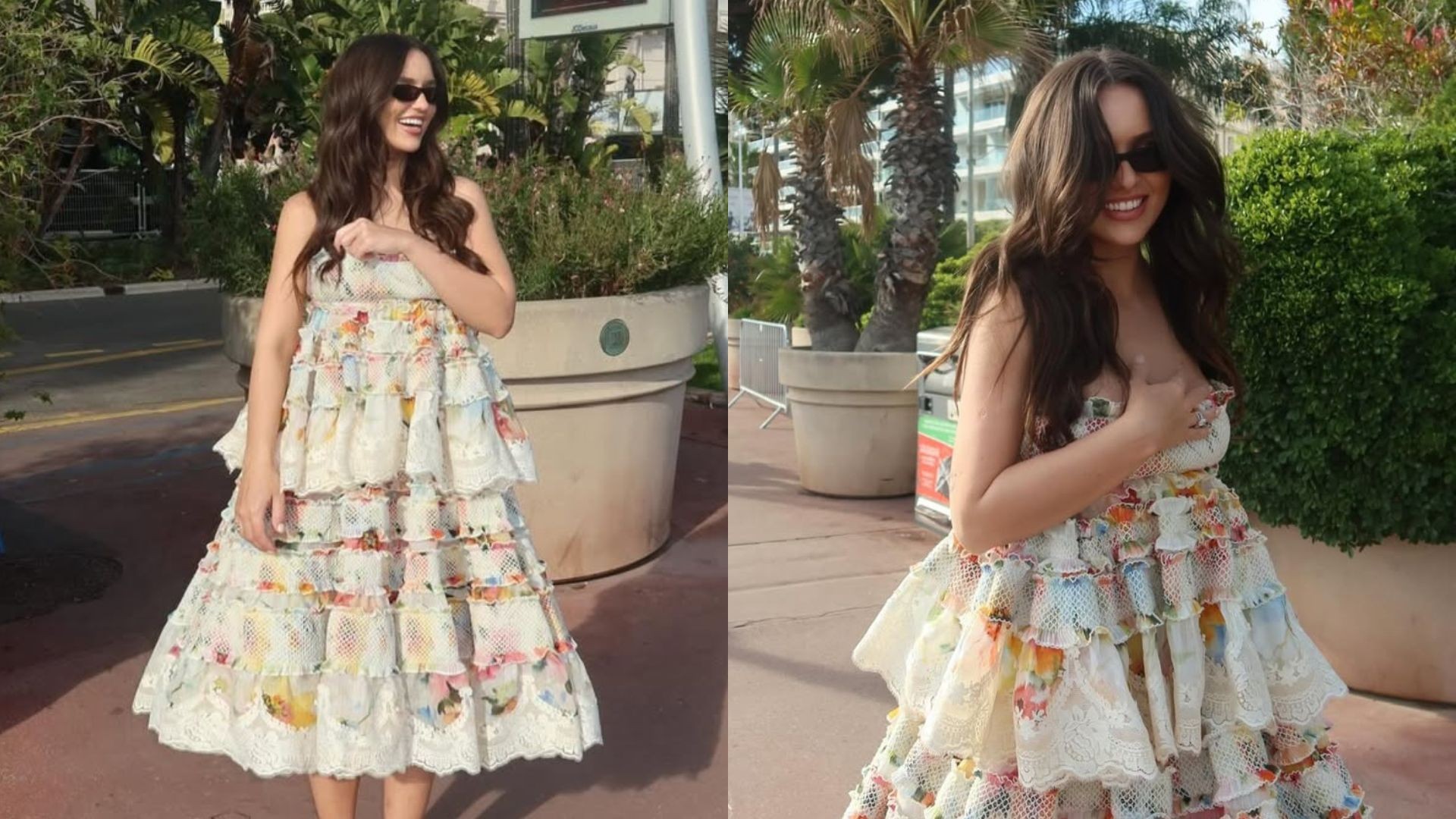 Rafa Kalimann encanta com look florido em Cannes