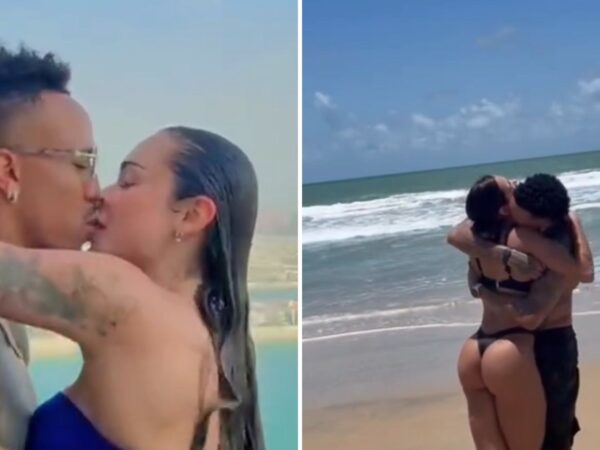 Tainá Militão dá beijão em Éder e manda recado emocionante