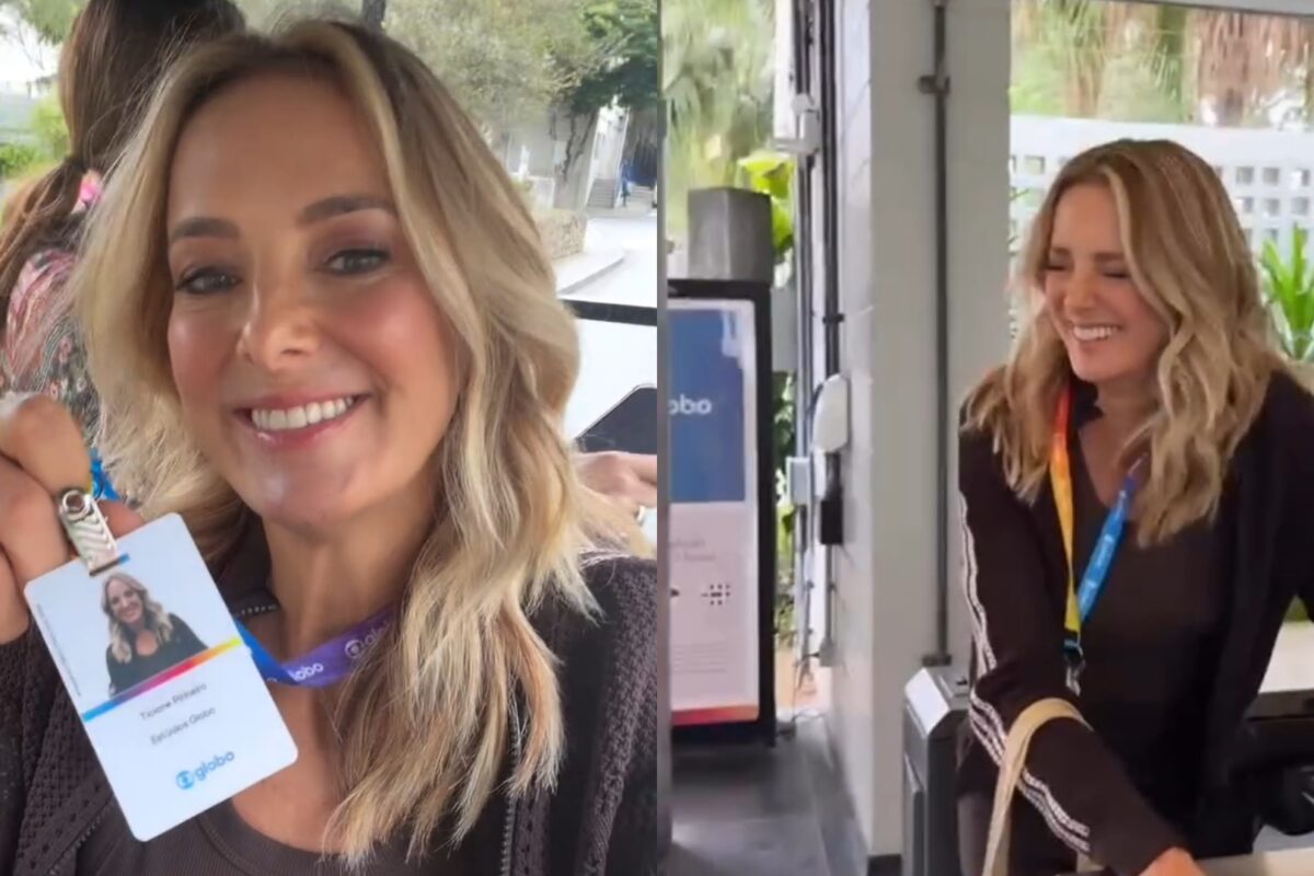 Ticiane Pinheiro é barrada na Globo ao usar crachá errado