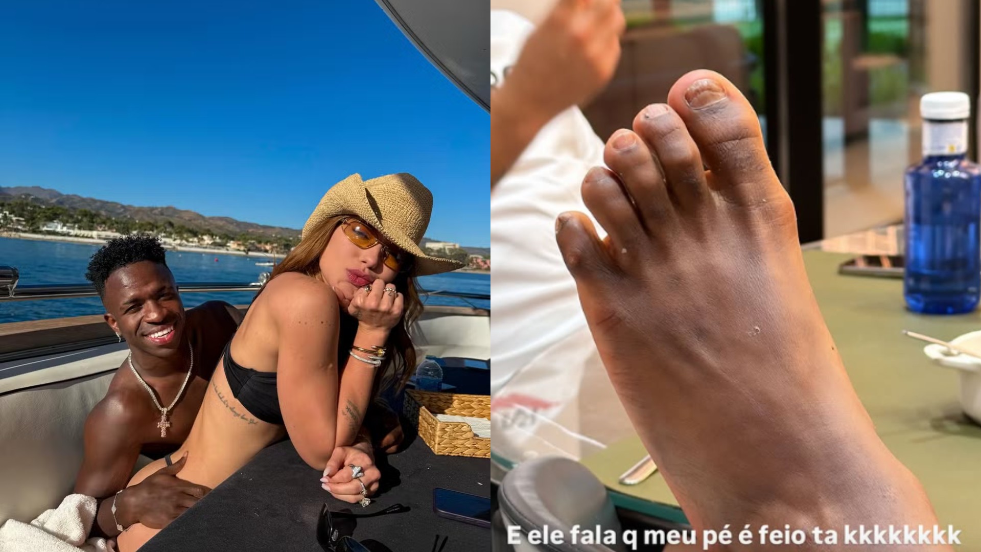 Virginia zoa pé de Vini Jr. e leva invertida de seguidora