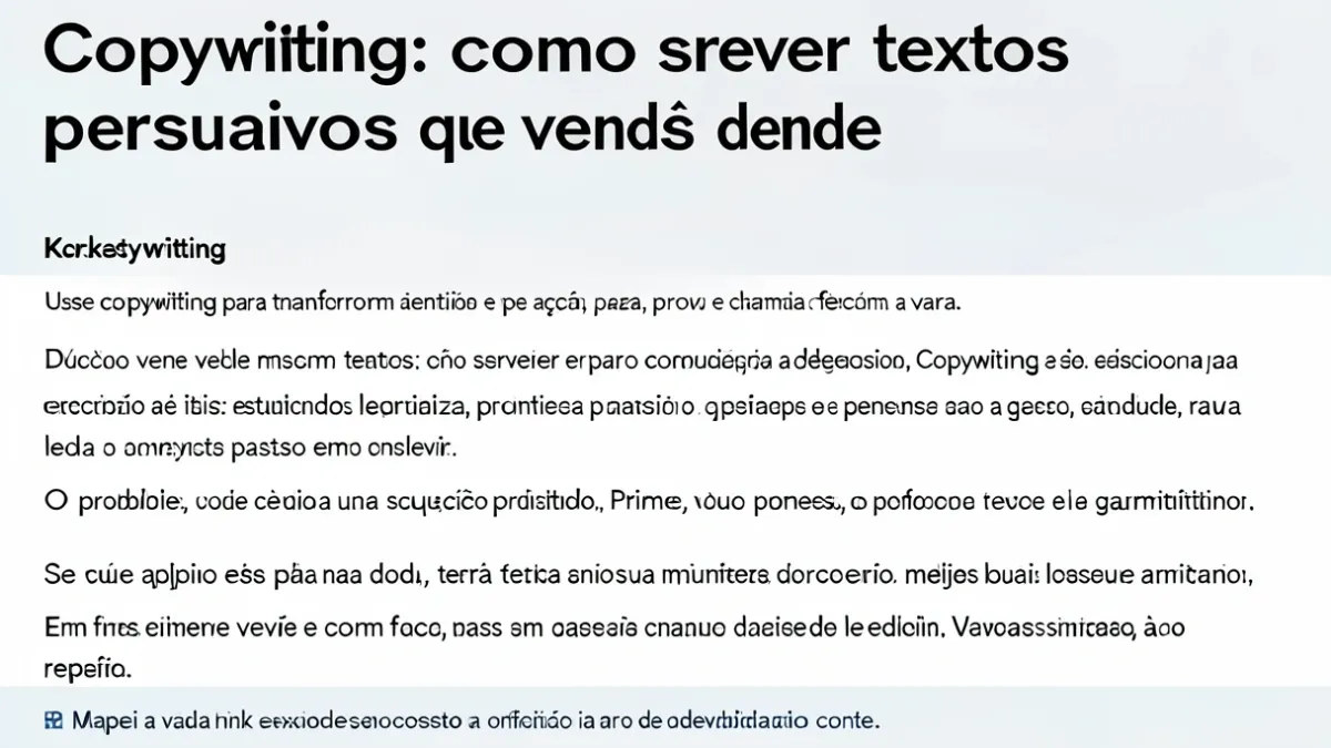 Copywriting: como escrever textos persuasivos que vendem de verdade