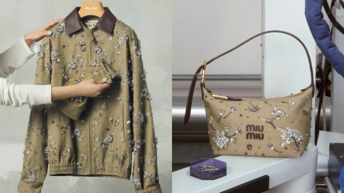 Miu Miu transforma camisas e calças cáqui em luxo sustentável