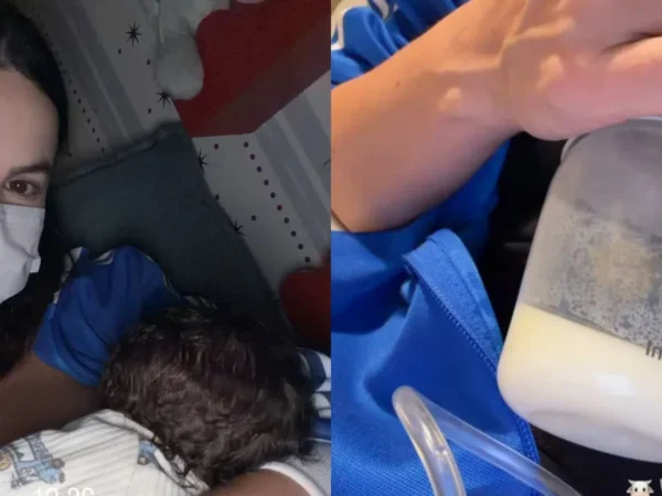 Sthefany Brito torce pelo Brasil enquanto cuida do filho recém-nascido