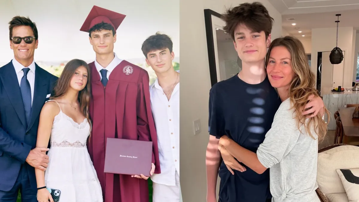 Tom Brady celebra formatura do filho mais velho com família