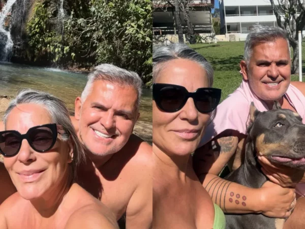 Gloria Pires curte dia de sol em cachoeira: 'Paraíso