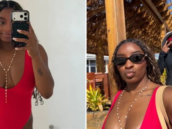Simone Biles curte férias de maiô com marido