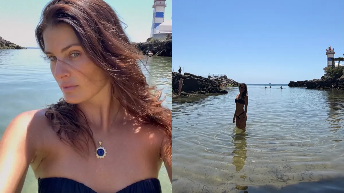 Isabeli Fontana renova bronzeado em dia de sol em Portugal