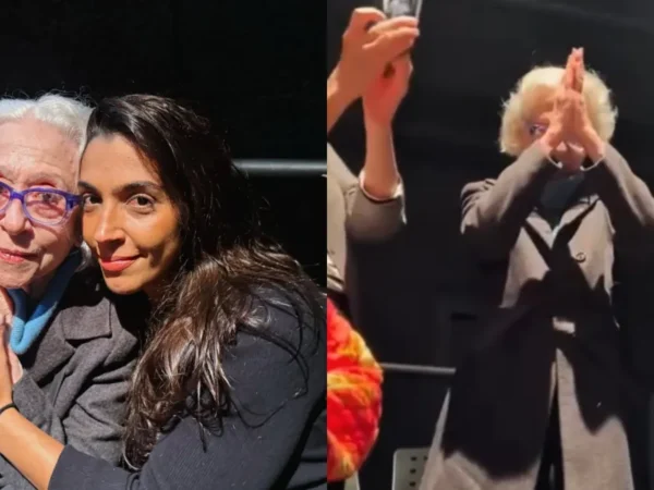 Fernanda Montenegro prestigia Benedita Casé em estreia no teatro