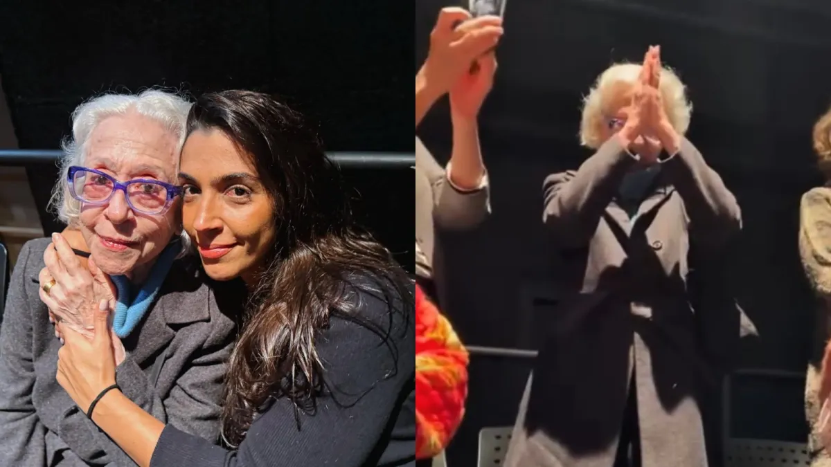 Fernanda Montenegro prestigia Benedita Casé em estreia no teatro