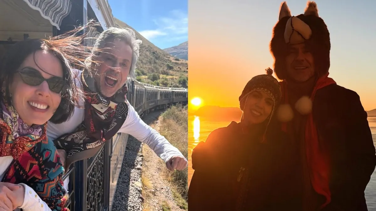 Alexandre Nero e esposa registram viagem ao Peru