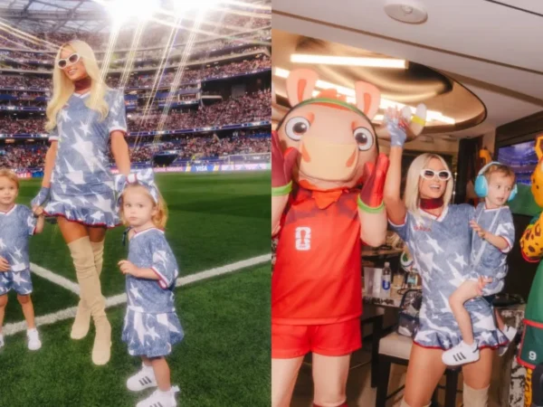 Paris Hilton leva filhos à Copa e encanta: "Primeiro jogo