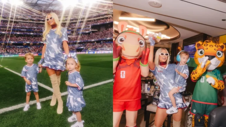 Paris Hilton leva filhos à Copa e encanta: "Primeiro jogo