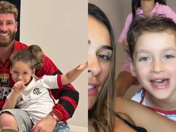 Filho de Léo Pereira faz dois gols e celebra: 'Amo ser ala