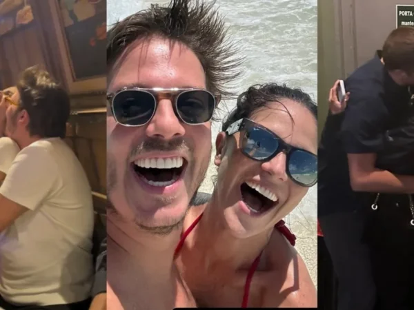 Priscila celebra aniversário de Porchat com beijão e declaração