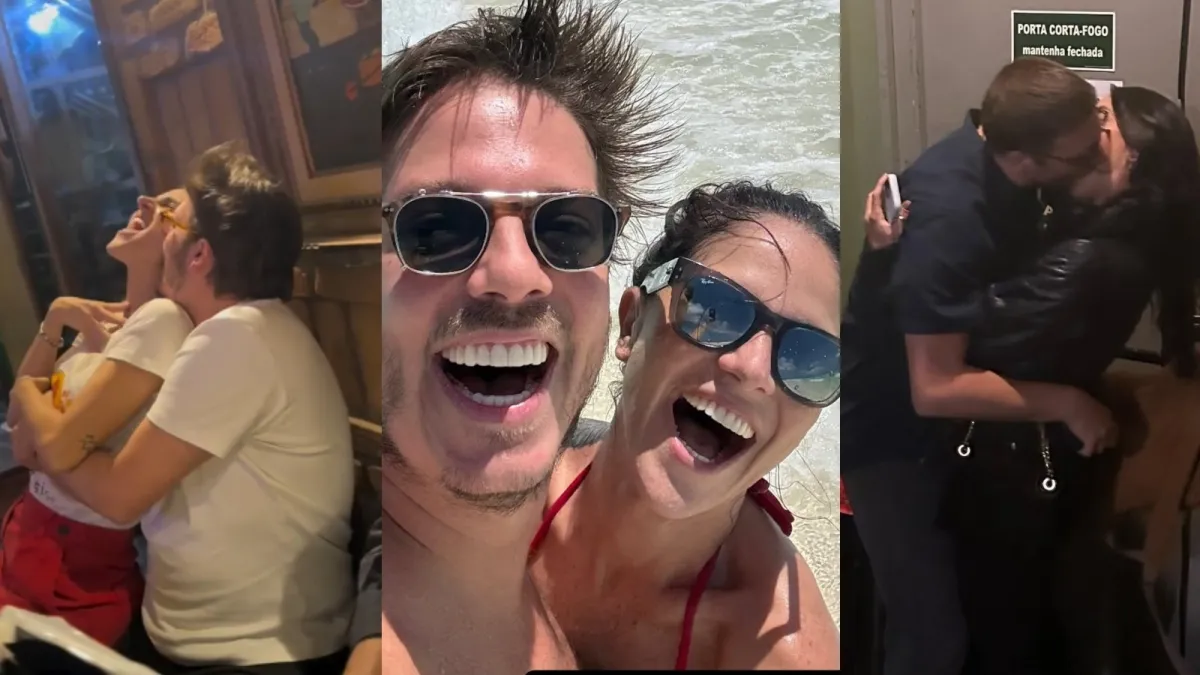 Priscila celebra aniversário de Porchat com beijão e declaração
