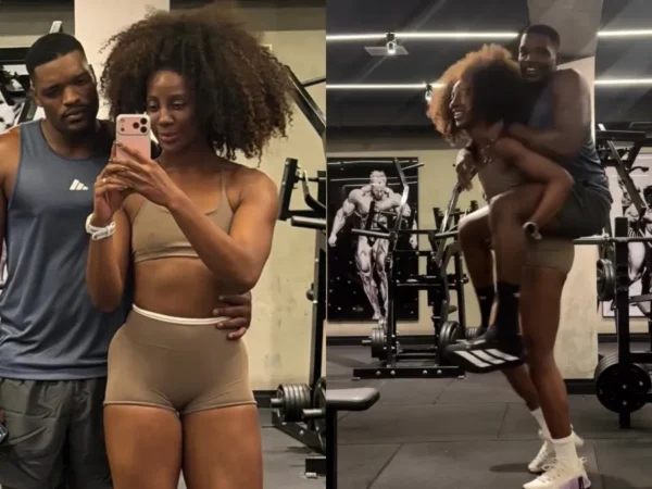 Camilla de Lucas exibe força e tenta agachamento com marido nas costas