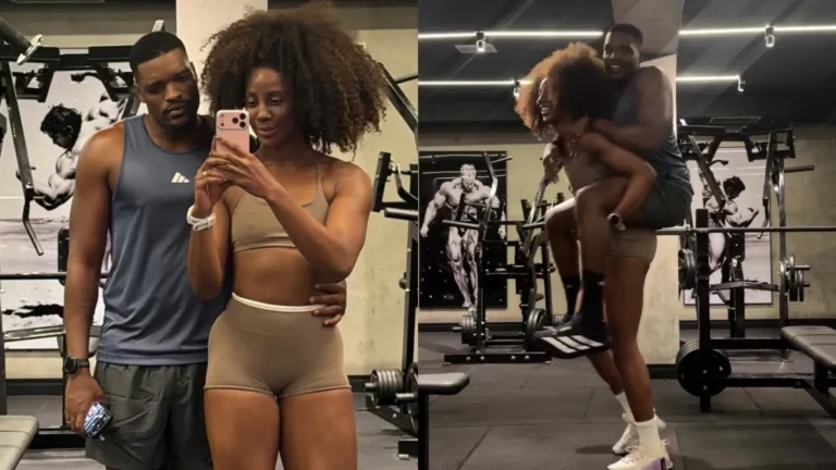 Camilla de Lucas exibe força e tenta agachamento com marido nas costas