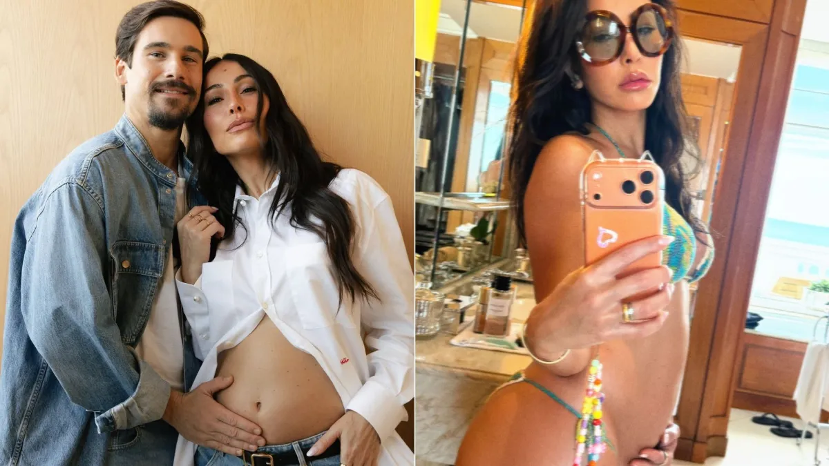 Sabrina Sato exibe barrigão de biquíni e encanta fãs