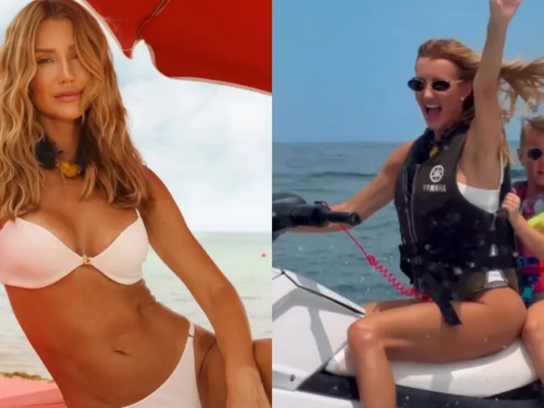 Ana Paula Siebert renova bronzeado em Miami e pilota jet ski com a filha