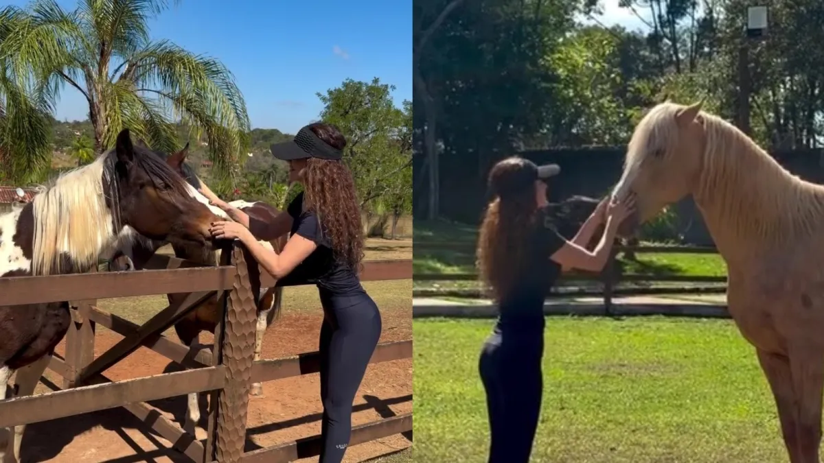 Paula Fernandes exibe cavalos em fazenda de R$ 8 milhões