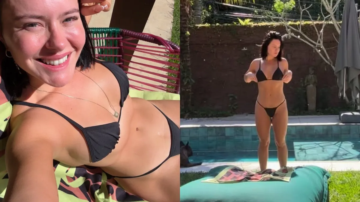 Mari Bridi curte dia de sol na mansão sustentável da mãe