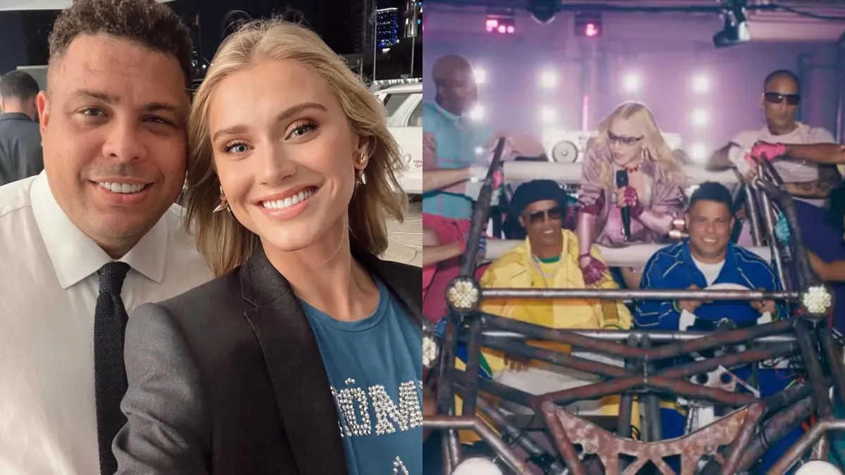 Celina Locks celebra Ronaldo em show de Madonna na Copa