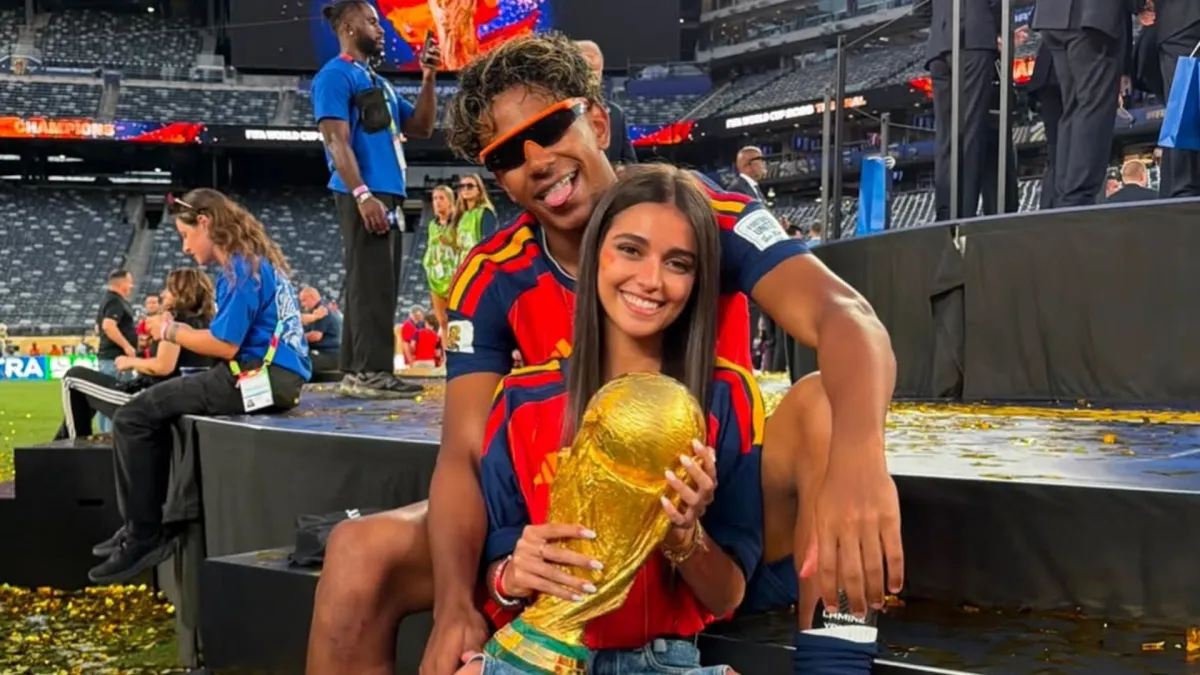 Namorada de Yamal celebra título da Espanha: "Campeão