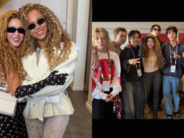 Shakira reúne Beyoncé, BTS e famosos em bastidores da final da Copa