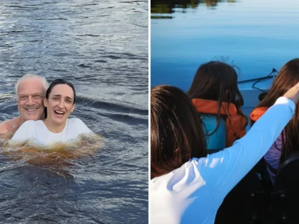 Maria Prata mostra férias com Pedro Bial e filhas no Pantanal