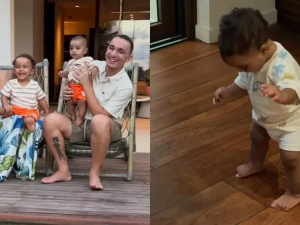 Ary Mirelle celebra primeiros passinhos do filho com João Gomes