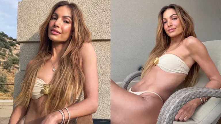 Patrícia Poeta renova o bronzeado de biquíni