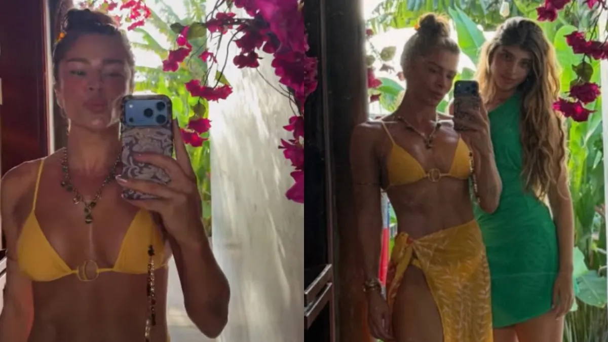 Grazi Massafera posa com filha Sofia e a chama de 'minha deusa