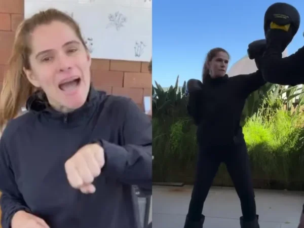 Ingrid Guimarães desabafa no boxe e revela truque contra desânimo
