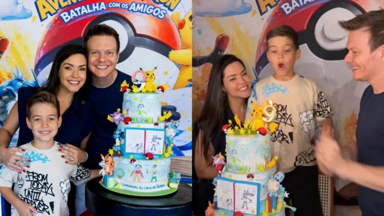 Thais Fersoza mostra festa Pokémon de Teodoro, filho com Michel Teló