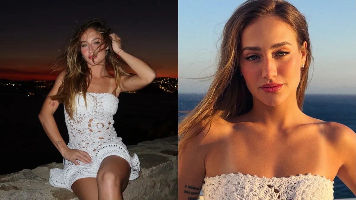 Bruna Griphao usa vestido transparente em passeio na Grécia