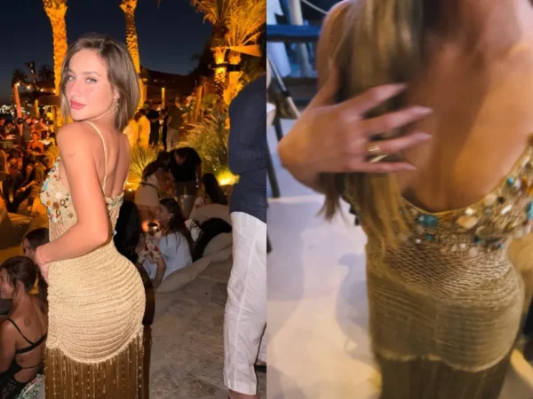 Bruna Griphao encanta com vestido cravejado na Grécia: 'Maravilhosa