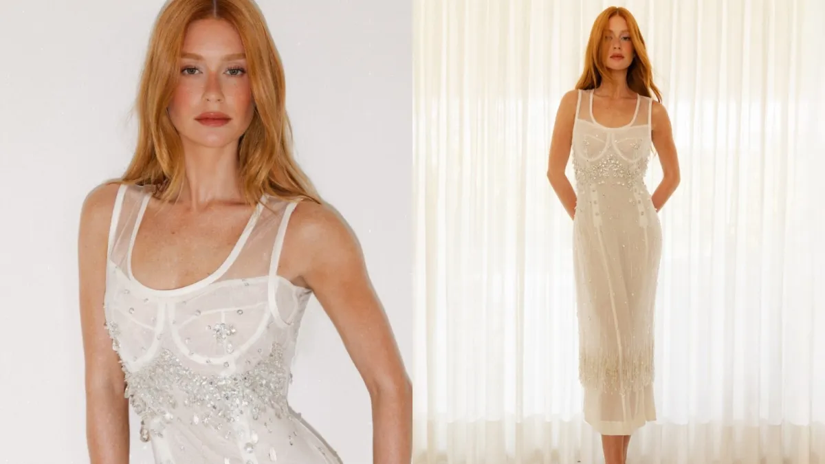Marina Ruy Barbosa ousa em vestido transparente e é elogiada