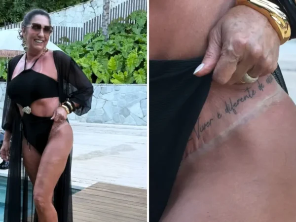 Mãe de Virginia Fonseca exibe tatuagem após plásticas