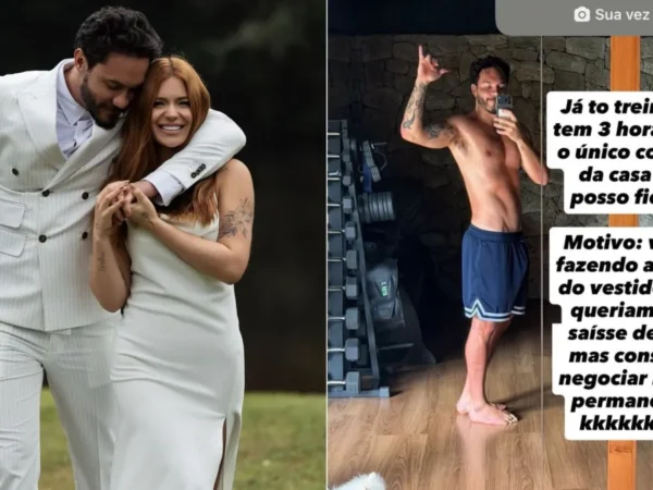 Eliezer brinca ao ser 'confinado' durante prova de vestido de Viih Tube