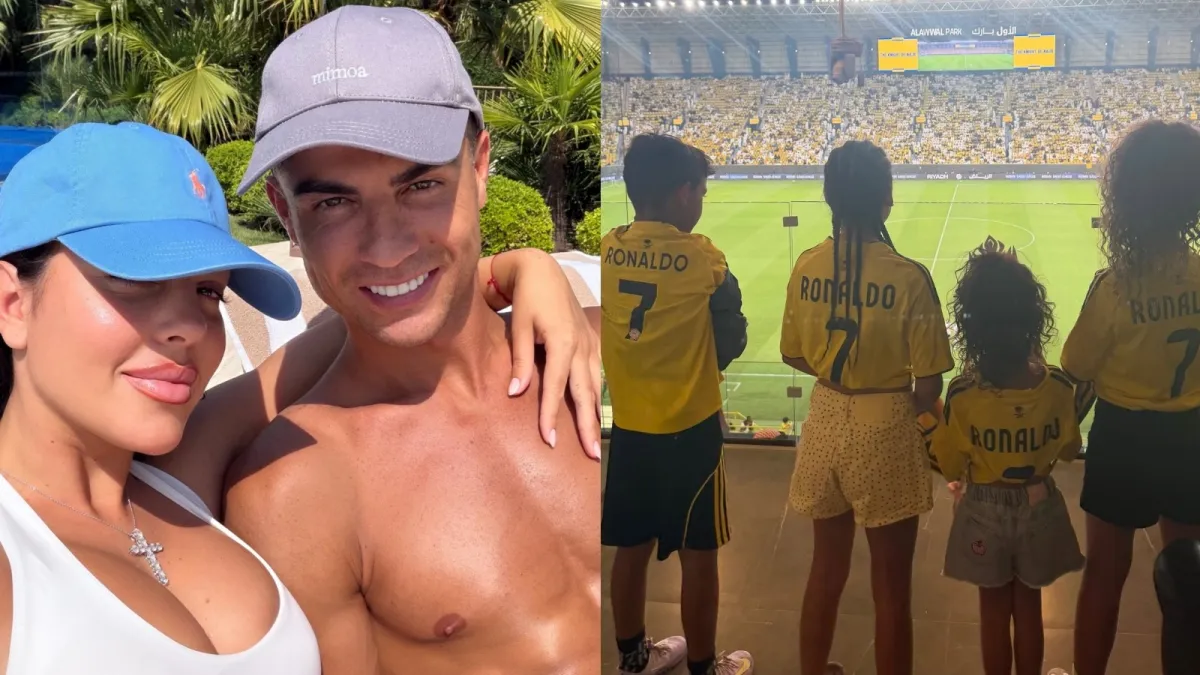 Filhos de CR7 usam camisa 7 em jogo do Al-Nassr; veja