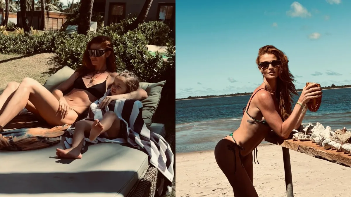 Cintia Dicker curte refúgio paradisíaco na Bahia com a filha